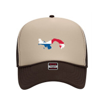 Panama Map Flag Drawing Line Art Foam Trucker Hat | Artistshot