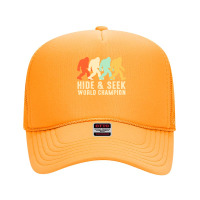 Bigfoot T  Shirt Retro Bigfoot Hide & Seek World Champion 8 Foam Trucker Hat | Artistshot