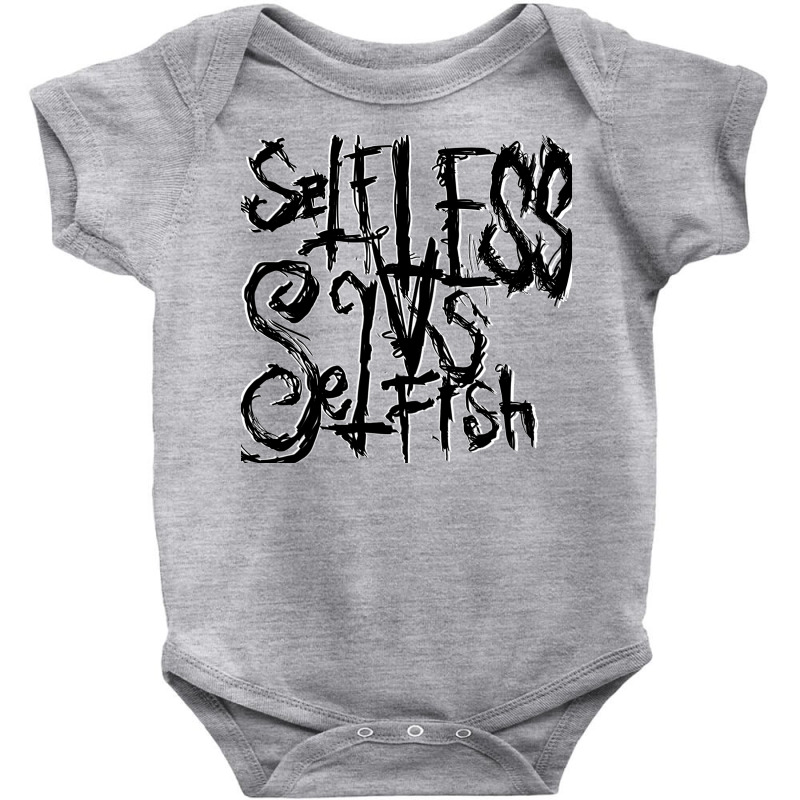 Selfless Vs Selfish Baby Bodysuit by Knife.vs.face | Artistshot