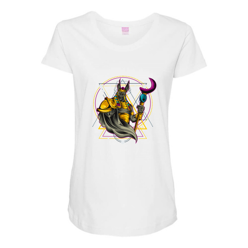 Anubis Vector Maternity Scoop Neck T-shirt by Chiks | Artistshot