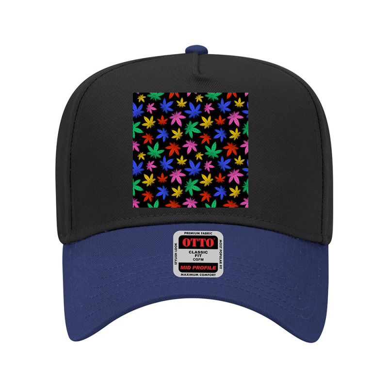 Colorful Marijuana Adjustable Baseball Cap by Cosby | Artistshot