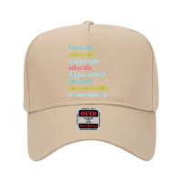 Laminate Advocate Caffeinate Educate T Shirt Adjustable Baseball Cap | Artistshot