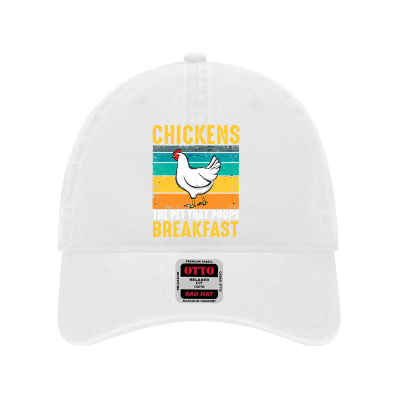 Chicken Cock Funny Chicken Chickens The Pet That Poops Breakfast 336 H Dyed Cap by offensejuggler | Artistshot