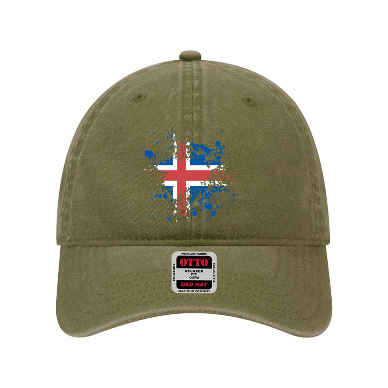 Iceland Flag Ink Vectors Dyed Cap by lik9787 | Artistshot