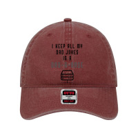 I Keep All My Dad Jokes In A Dad-a-base | Bad Pun | Father's Day Gift Dyed Cap | Artistshot