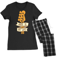 Bass Headstock T  Shirt Bass Is My Life Bass Guitar Headstock T  Shirt Women's Pajamas Set | Artistshot