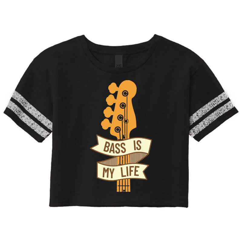 Bass Headstock T  Shirt Bass Is My Life Bass Guitar Headstock T  Shirt Scorecard Crop Tee by crushedguideline | Artistshot