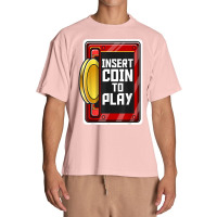 Vintage Arcade Game Insert Coin To Play Slot Retro Arcade T Shirt Urban Heavy T-shirt | Artistshot