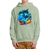 Dolphin Sea Life Save The Ocean Marine Biology Aquarium T Shirt Urban Pullover Hoodie | Artistshot