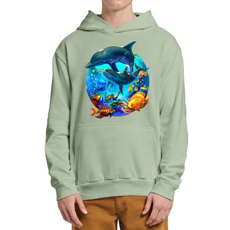 Dolphin Sea Life Save The Ocean Marine Biology Aquarium T Shirt Urban Pullover Hoodie | Artistshot