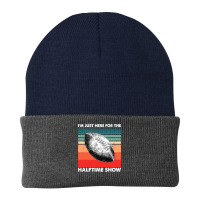 Football Im Just Here For The Halftime Show Football Player Beanie | Artistshot