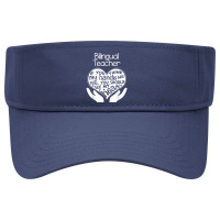 Bilingual Teacher T Shirt Heart Hands School Team Group Gift Visor Hat | Artistshot