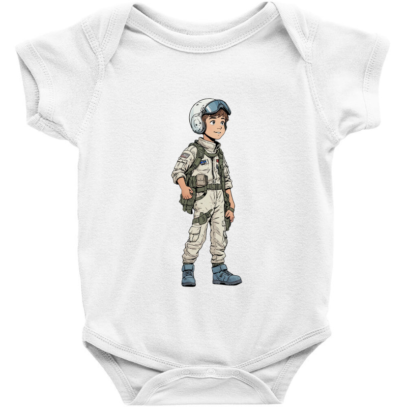 Vintage Comic Fighter Pilot Baby Bodysuit by Inspired Images | Artistshot