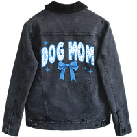 Dog Mom Coquette Unisex Sherpa-lined Denim Jacket | Artistshot