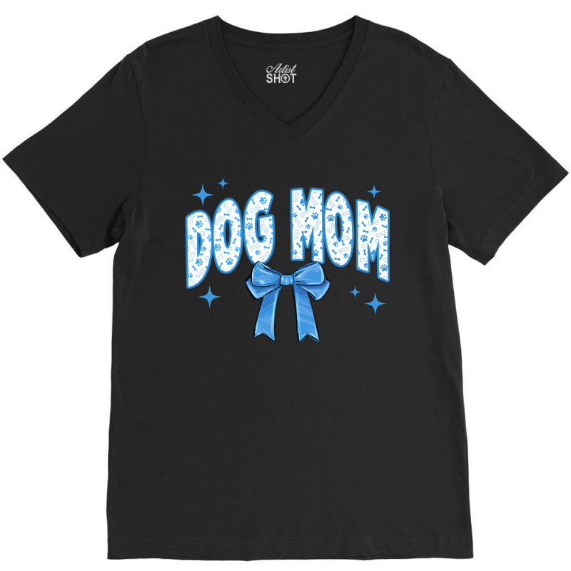 Dog Mom Coquette V-Neck Tee by Oma's Magic World | Artistshot