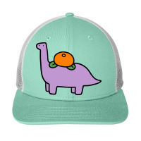 Orange Fruit Brontosaurus Snapback Trucker Cap | Artistshot