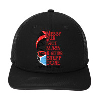 Messy Bun Face Mask Getting Stuff Done Activity Director T Shirt Snapback Trucker Cap | Artistshot