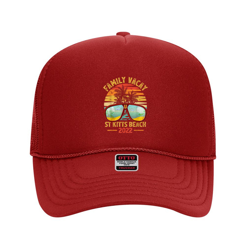 Vintage Family Vacation 2022 Lost Paradise St Kitts Beach Foam Trucker Hat by Tiktify | Artistshot