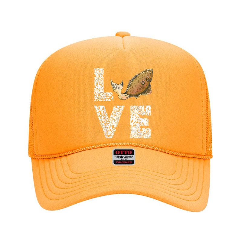 Halibut Love Fisherman Halibut Fish Flounder Fish Fishing T Shirt Foam Trucker Hat | Artistshot