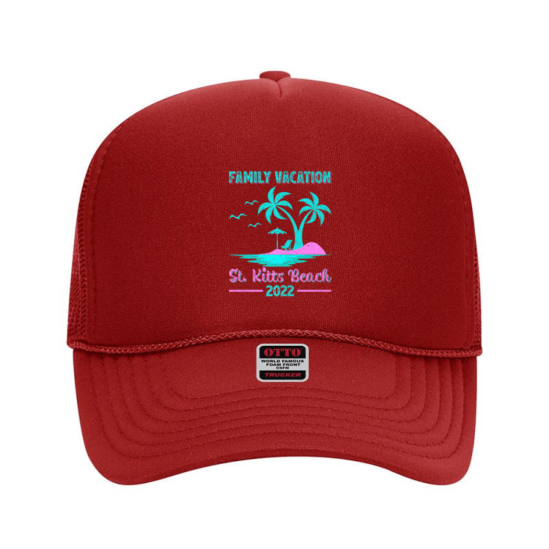 Family Vacation 2022 Vintage Lost Paradise St. Kitts Beach Premium Foam Trucker Hat by Yuh2105 | Artistshot