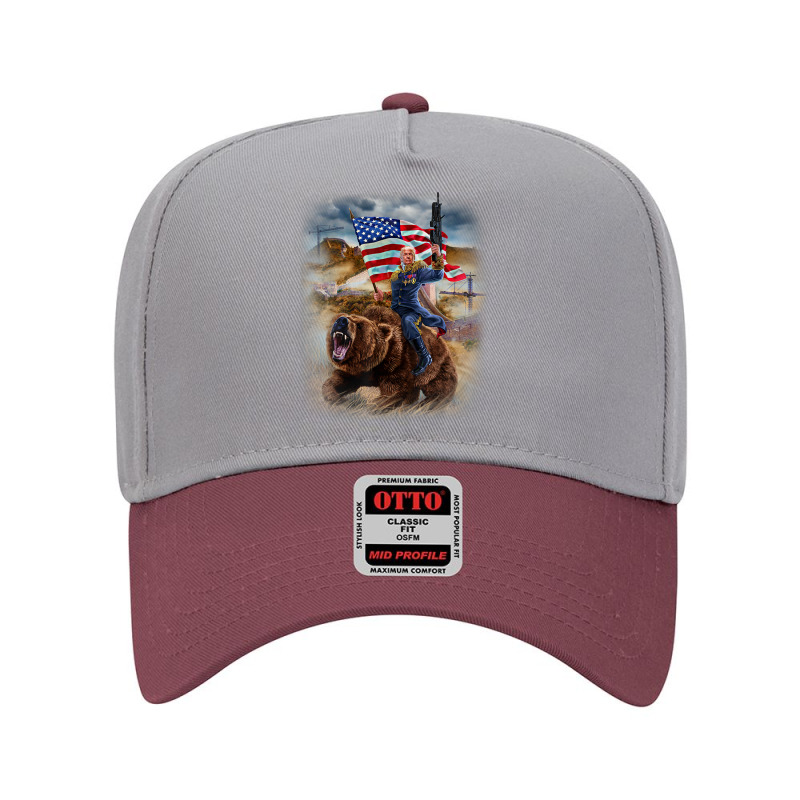 Usa President Trump Build Epic Wall Protect America Adjustable Baseball Cap | Artistshot