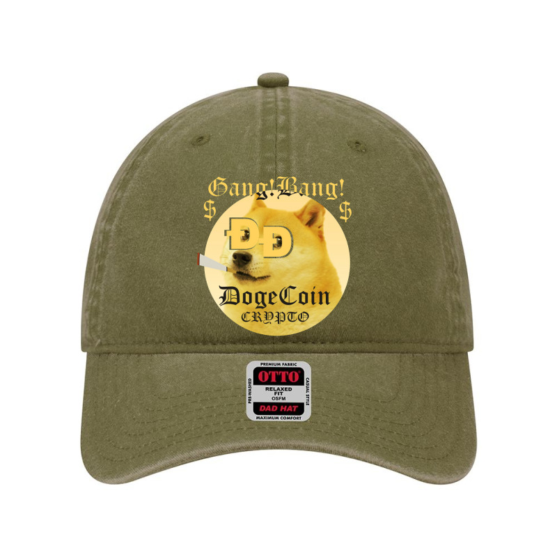 Dogecoin Crypto Gang! Bang! Dyed Cap | Artistshot