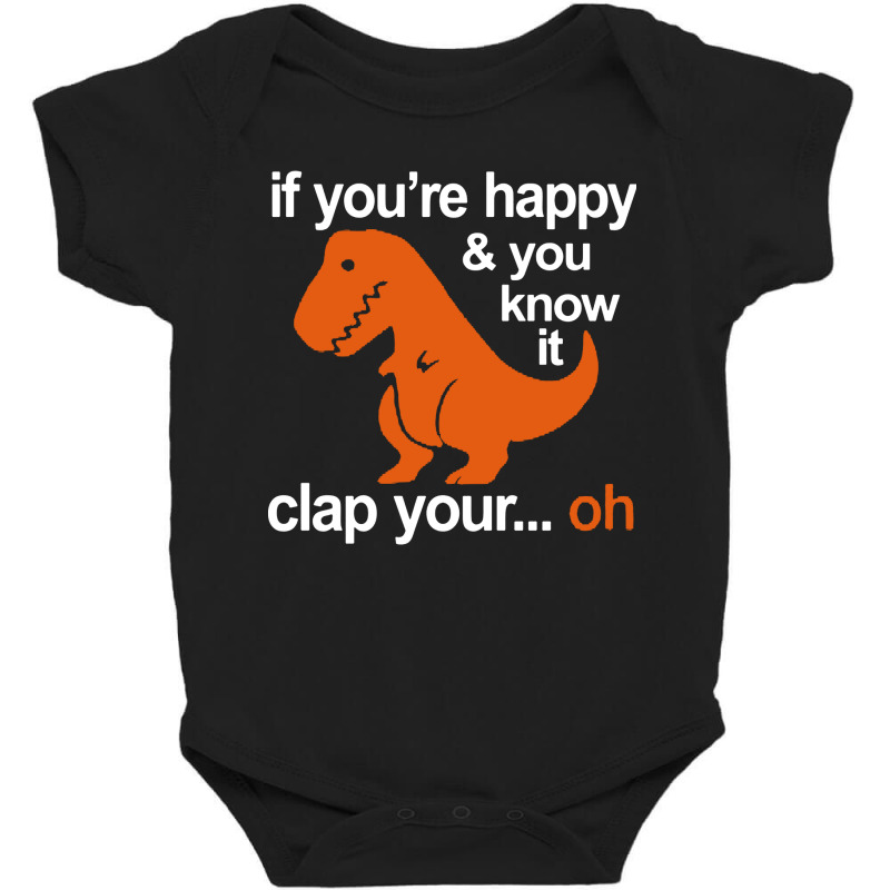 T-rex Clap Your Hands Baby Bodysuit | Artistshot