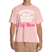 Cleft Lip Palate Strong Smile Pink Awareness Mother's Day Urban Heavy T-shirt | Artistshot