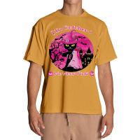 Halloween Black Cat Black Cat In October We Wear Pink Funny Halloween  Urban Heavy T-shirt | Artistshot