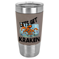 Art Character Lets Get Kraken Halloween Leatherette Tumbler | Artistshot