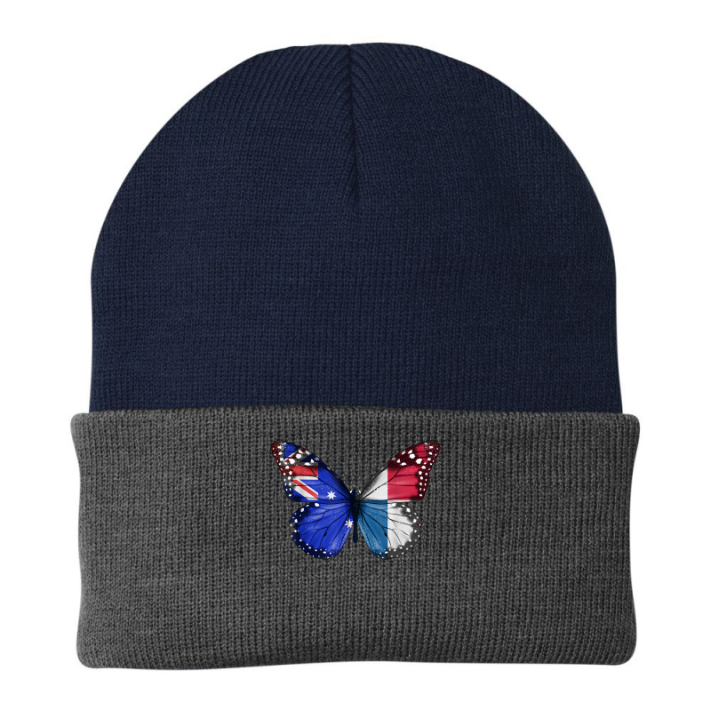 Australian Panamanian Flag Butterfly T Shirt Beanie by vazwttopperve | Artistshot