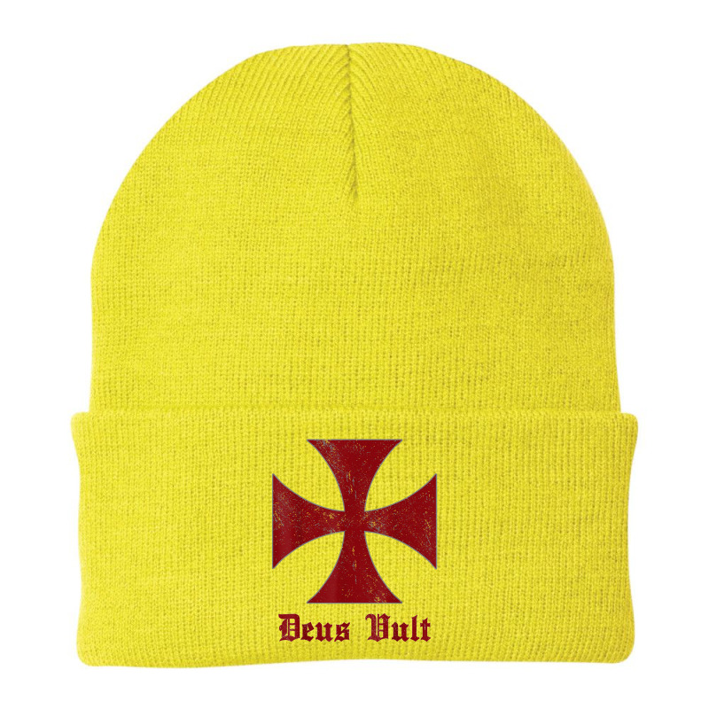 Deus Vult Templar Order Knights Templar Holy Cross Helmet T Shirt Beanie | Artistshot