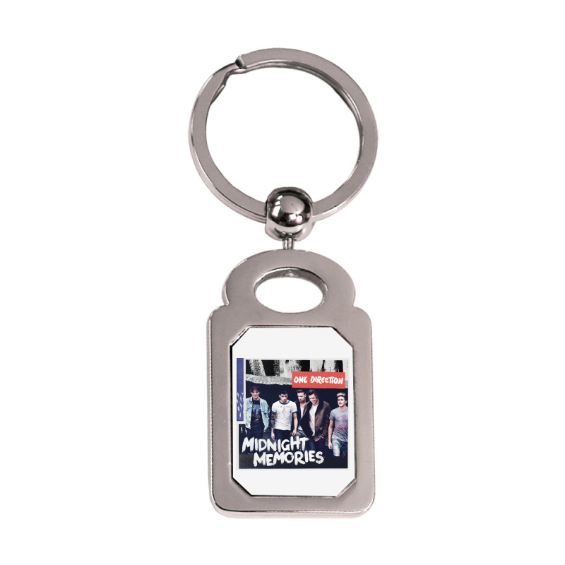 One Direction   Midnight Memories Silver Rectangle Keychain | Artistshot