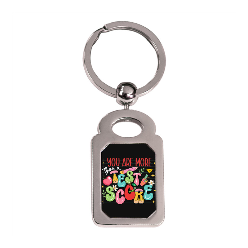 You Are More Than A Test Score Silver Rectangle Keychain | Artistshot