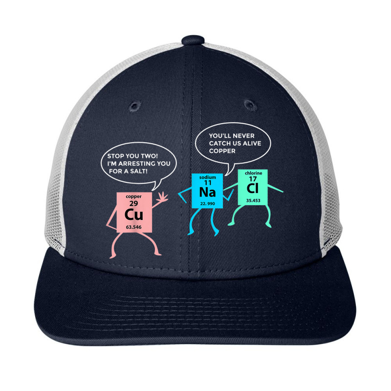 Salt And Copper Police Chemistry Pun Funny Gift Nerd Geek Snapback Trucker Cap | Artistshot