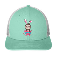 Cute Sloth In Easter Egg With Bunny Ears For Easter Snapback Trucker Cap | Artistshot