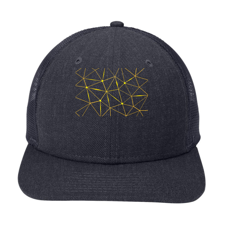 Pattern Design T  Shirt Geometric Black Triangles Gold Lines T  Shirt Snapback Trucker Cap by graysonmante940 | Artistshot