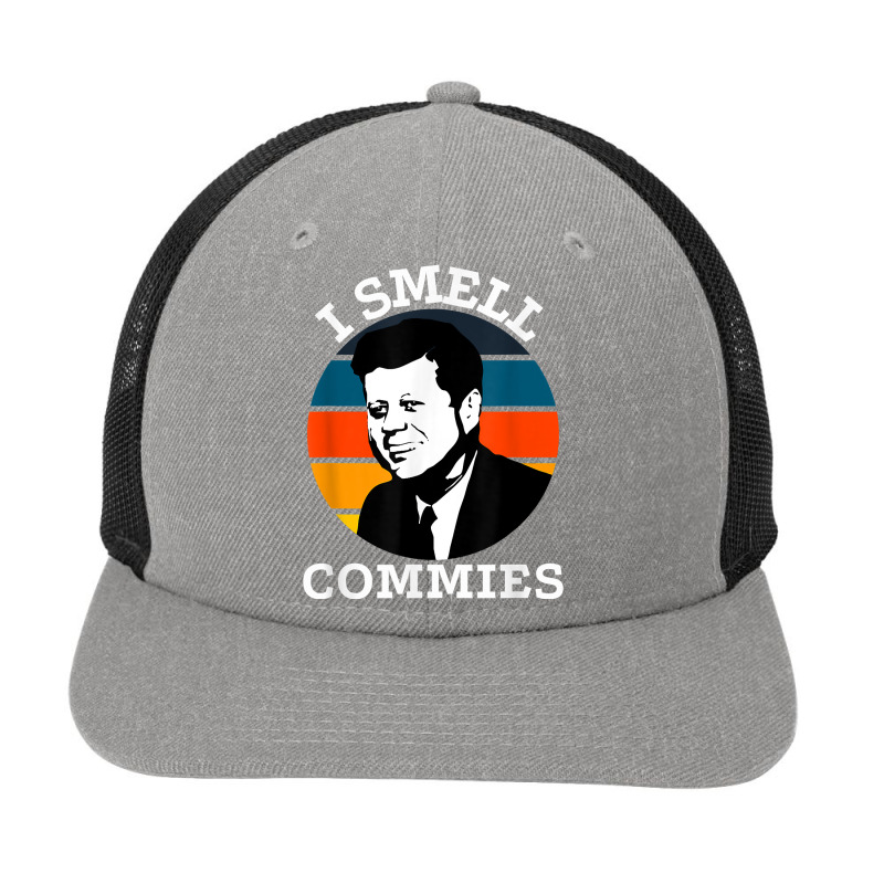 Funny American Jfk I Smell Commies Political Humor Gift T Shirt Snapback Trucker Cap by atereabag | Artistshot