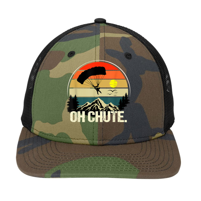 Oh Chute Tshirt As A Funny Skydiving T Shirt Snapback Trucker Cap by atereabag | Artistshot