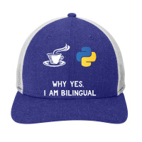 Funny Python Java Programmer Bilingual Coder Gift Tee Snapback Trucker Cap | Artistshot