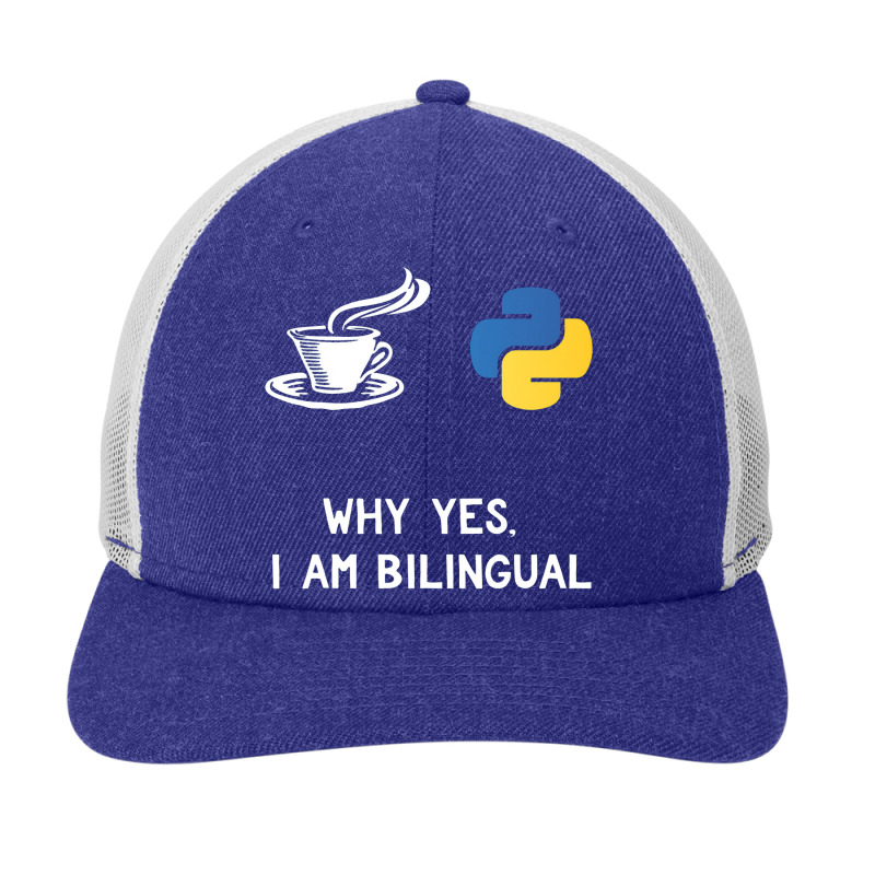 Funny Python Java Programmer Bilingual Coder Gift Tee Snapback Trucker Cap by irhamtsani | Artistshot