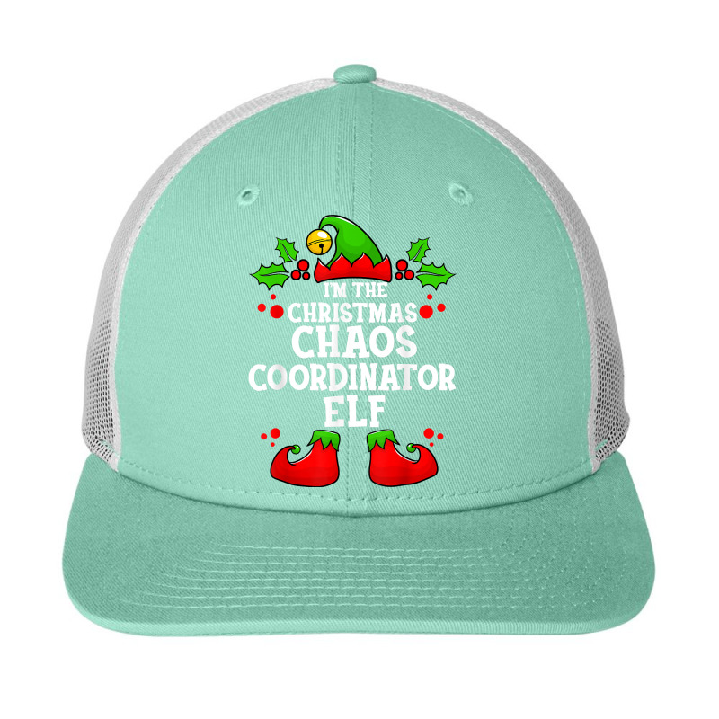 I'm The Christmas Chaos Coordinator Funny Elf Costume T Shirt Snapback Trucker Cap | Artistshot