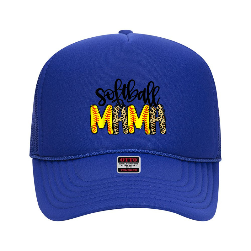 Softball Mama Mom Life Leopard Baseball Mother's Day Boys Foam Trucker Hat | Artistshot