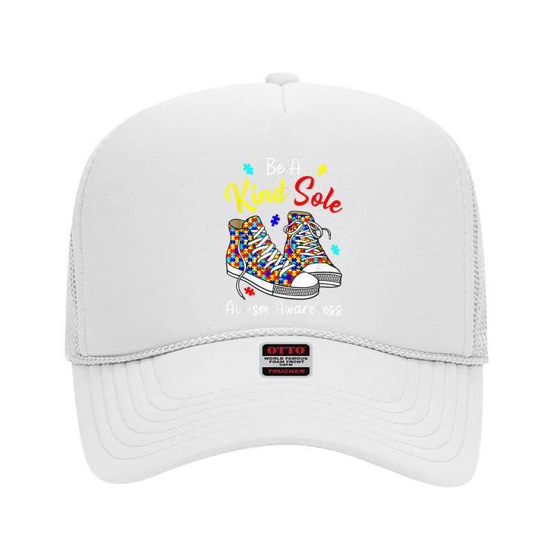 Be A Kind Sole Autism Awareness Rainbow Trendy Puzzle Shoes Foam Trucker Hat | Artistshot