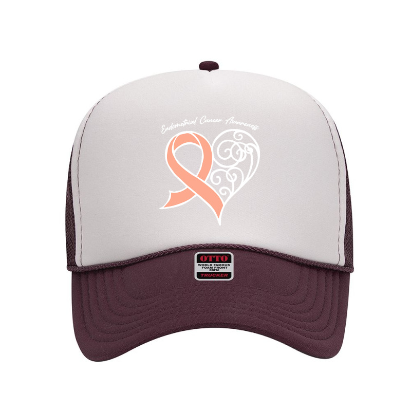 Endometrial Cancer Awareness T  Shirt Endometrial Cancer Awareness Hea Foam Trucker Hat by rico96716 | Artistshot