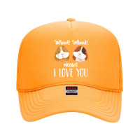 Wheek Wheek Means I Love You Funny Guinea Pig, Small Pet T Shirt Foam Trucker Hat | Artistshot