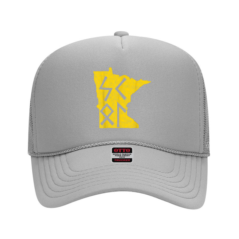 Skol Purple Yellow Vikings Runes Vintage Minnesota Gifts T Shirt Foam Trucker Hat | Artistshot