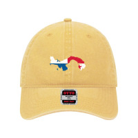 Panama Map Flag Drawing Line Art Dyed Cap | Artistshot