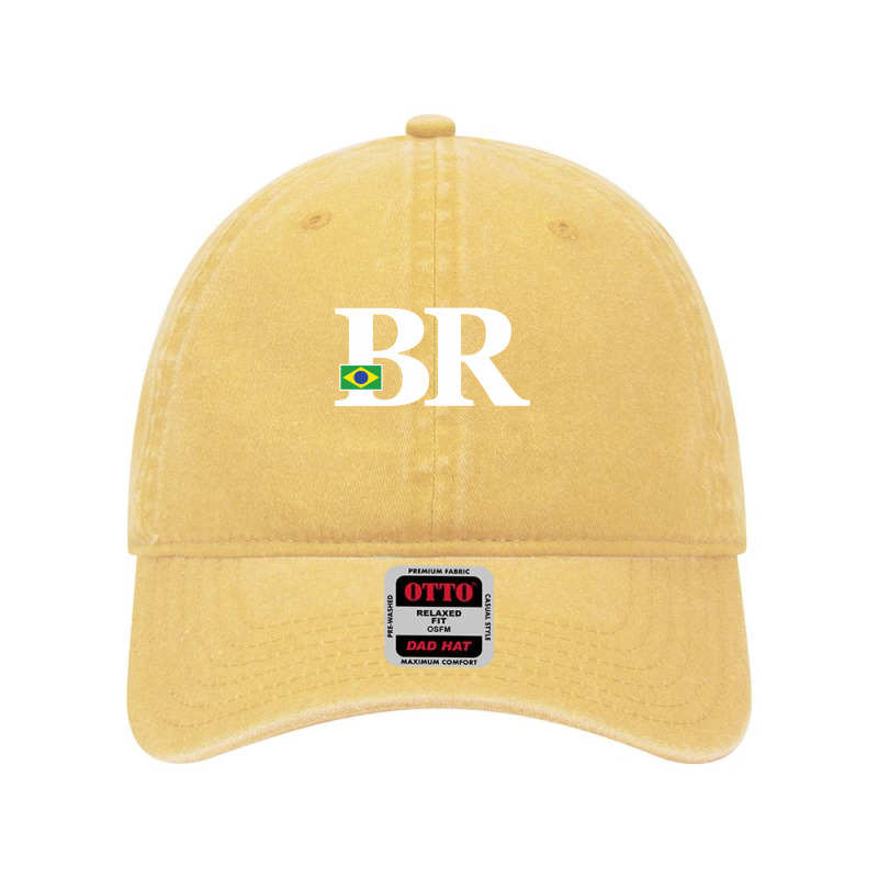 Brazil Flag And Country Initials Dyed Cap by cidolopez | Artistshot