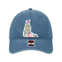 Easter Day T  Shirt Easter Cat Maine Coon With Bunny Ears & Eggs Gift Dyed Cap | Artistshot